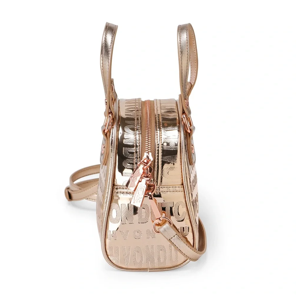 NWT Von Dutch Rose Gold Reflective Bowling Bag